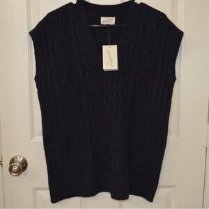 Universal Thread Cable Sweater Vest - Navy Blue S